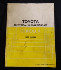 1988 Toyota Corolla Electrical Wiring Diagram OEM Factory Service Book Workshop