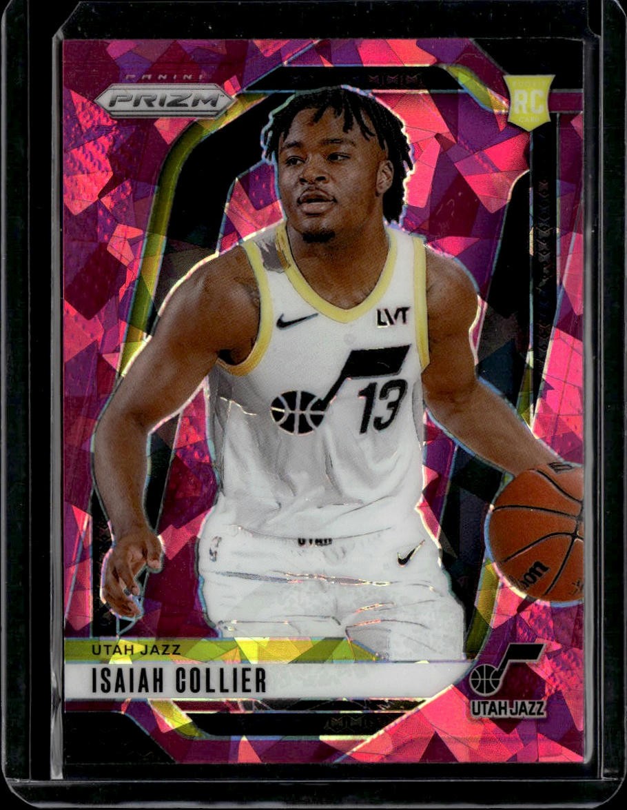 2024-25 Panini Prizm #227 Isaiah Collier Prizms Pink Ice