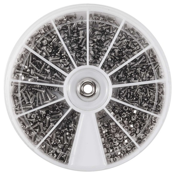 1000Pcs Edelstahl Schrauben Set Maschinenschrauben Sortiment Fuer Pc Brille6835-image