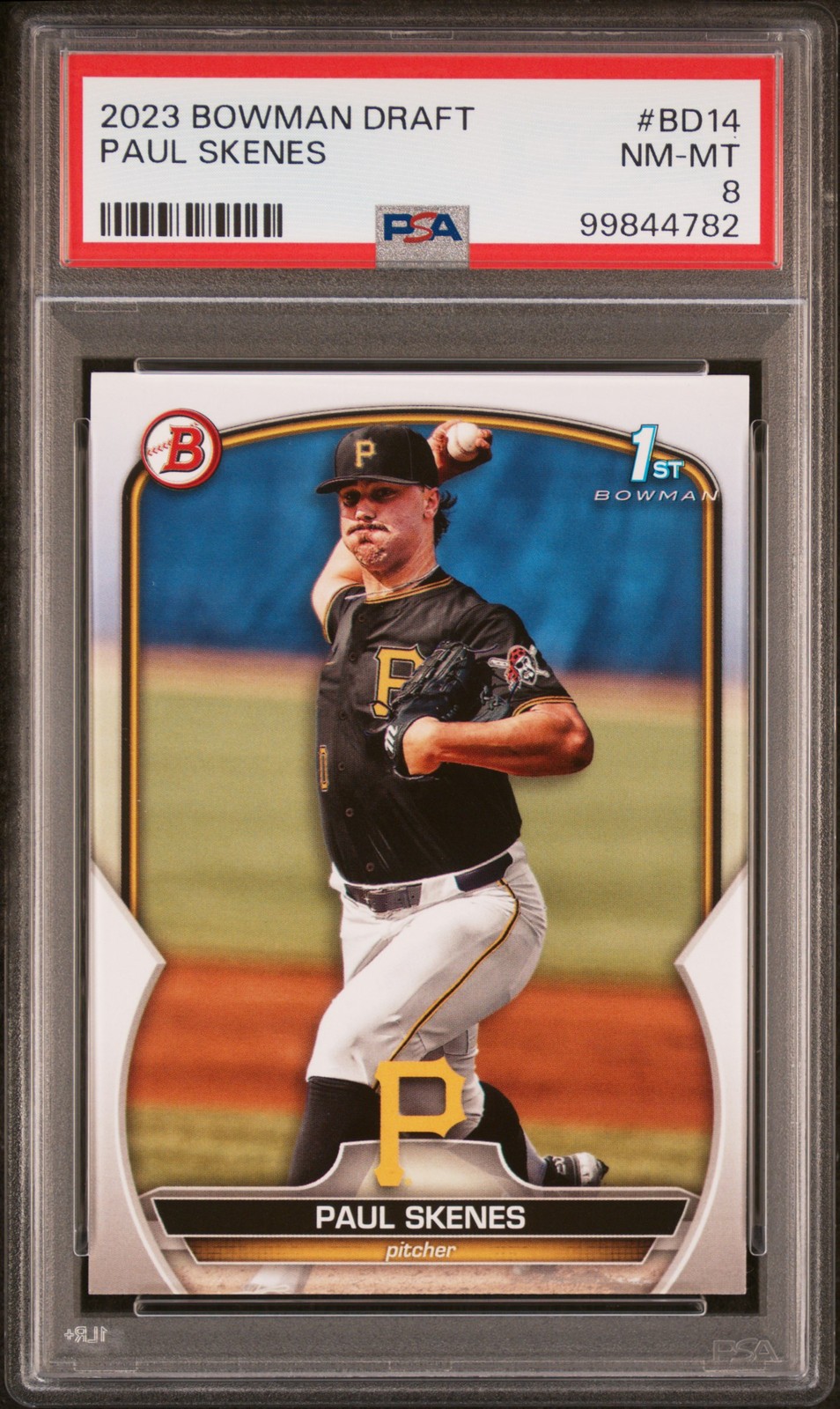 2023 BOWMAN DRAFT #BD14 PAUL SKENES PSA 8
