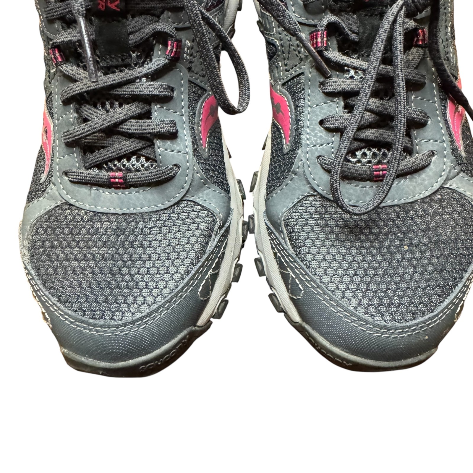 Saucony Raptor TR Shoes Womens Size 8.5 Gray Pink Trail Running Grip S15427-5 thumbnail 2