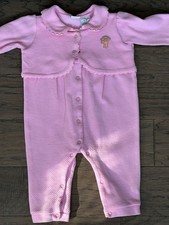 Vintage Sesame Street Babies Pink One Piece Snap Up Romper Zoe Size 6/9 Months