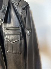 TAZZIO Jacke Lederjacke Trenchcoat Herren Echtleder Leder Mantel Parka Übergang