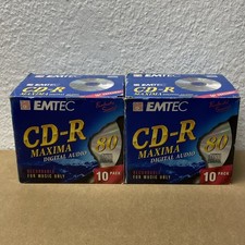 20x EMTEC CD-R Digital Audio Maxima 80 Minuten Rohlinge - Neu & Verschweißt