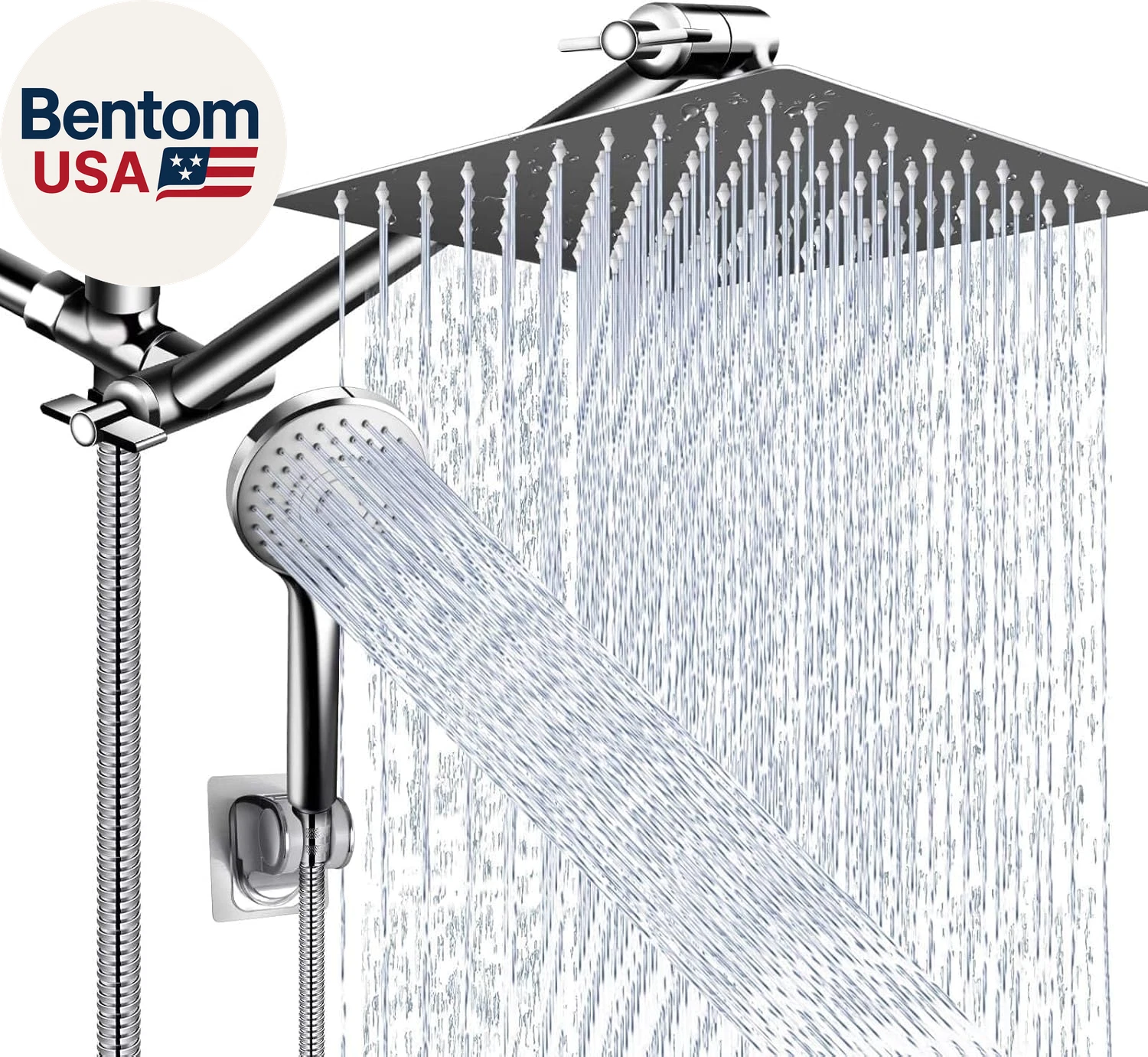 Shower Head Combo,10 Inch High Pressure Rain Shower Head with 11 in Adjustable E