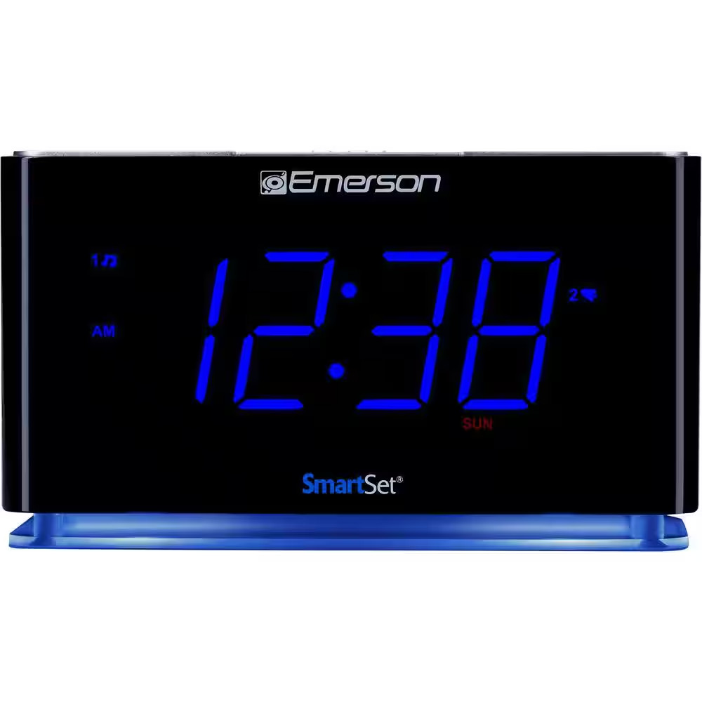 Alarm Clock Radio with Bluetooth Speaker, Large LED Display and Night Light