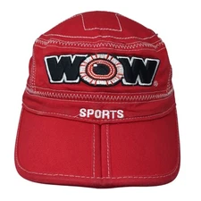 Wow Sports Cadet Army Cap Red One Size Adjustable Strap Lightweight Embroidered