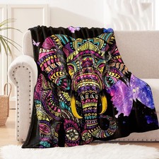 Elephant Blanket Adult Elephant Throw Blankets for Elephant Gifts for Girls B...