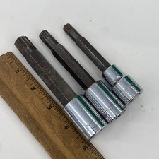 3 Pc Matco Usa 12 Drive Triple Square Long Socketbits 10 12 16mm M0379