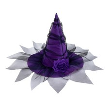 Dark Veil Halloween Hat Cosplay Costume Veil Wizard Witch Hat Accessories