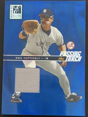 2004 Donruss Elite Don Mattingly Passing the Torch Authentic Jersey Relic #/100