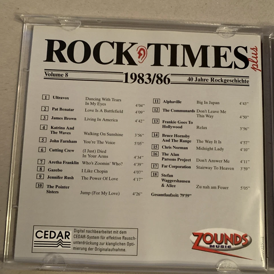 2 CD Audio Rock Times Plus Vol. 8 1983/1986 + Vol. 10 1991/94  neuwertig Zounds - Bild 4 von 4