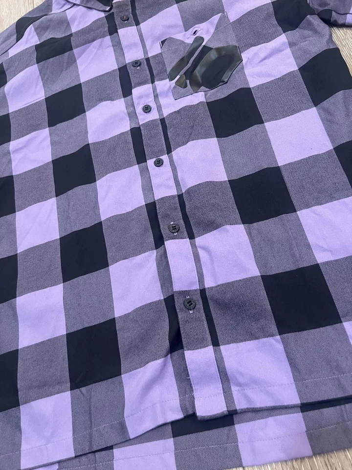 Camisa de flanela Adidas Five Ten Brand of The Brave roxa, média - Imagem 2 de 4