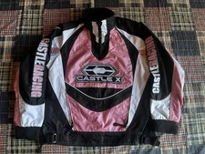 Castle X 1/4 Zip Pullover Snowmobile Jacket Pink Youth Size XL