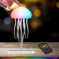 LED Jellyfish Lamp 9 Tentacles Color Changing Light Remote Effects Battery Decor