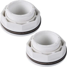 TonGass (2-Pack) 1 1/2" Above Ground Pool Inlet Return Fitting SP1023, White 