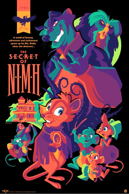 THE SECRET OF NIMH Night Variant Print Poster Tom Whalen Mondo artist LE #/45