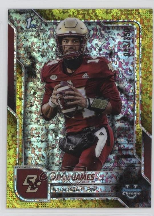 2025 Bowman U Chrome Yellow Mini-Diamond Refractor 3/350 Grayson James #75 1u6