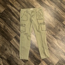 Y2K Aeropostale Ashley Ultra Skinny Cropped Cargo Pants Women's 13 Olive Green