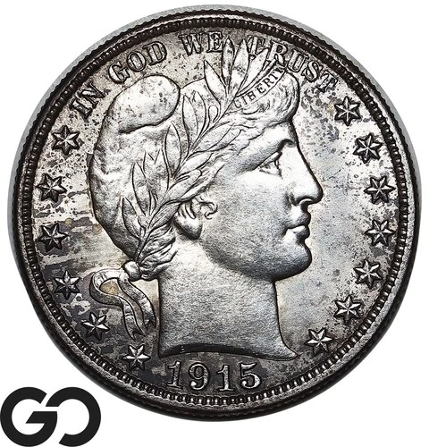 1915-S Barber Half Dollar, Tougher Date This Nice, Brilliant Uncirculated++ 650