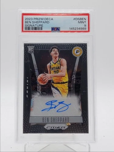 BEN SHEPPARD 2023-24 PANINI PRIZM DECA ROOKIE SIGNATURE RC AUTO PSA 9 Q0398