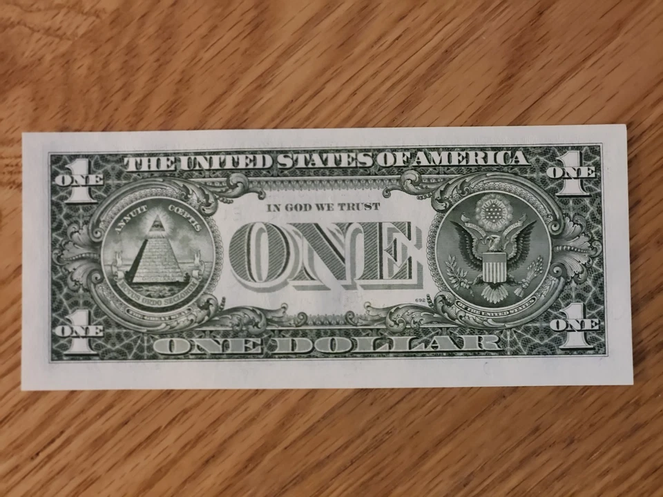 1995 $1 "STAR NOTE" RICHMOND DISTRICT UNC/GEM E09960019* 3 OF 3 CONS SER NUM  - Image 2 of 4