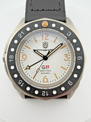 VINTAGE VDB G25 TITANIUM GMT - BRAND NEW - SWISS MOVEMENT ETA2824-2