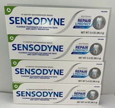Sensodyne Repair Protect Sensitive Toothpaste Whitening Deep Repair 3.4oz 4 Pack