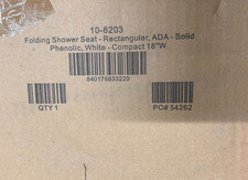 ASI 8203 Folding Shower Seat White Phenolic 18" Wall Mounted BRAND NEW IN BOX