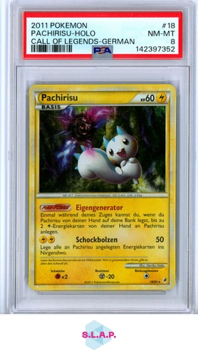 PACHIRISU-HOLO CALL OF LEGENDS-ENGLISH POKEMON CALL OF LEGENDS 2011 18 PSA 8