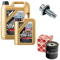 MotoröL Filter Set 10W-40 Liqui Moly 6 Liter + Schraube FüR Opel Speedster 2.2