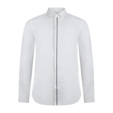 Armani Exchange - Camicia bianca con abbottonatura coperta per uomo