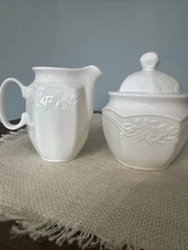 Steelite International White Cream And Sugar