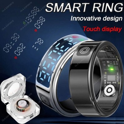 Smart Ring with Touch Display Heart Rate Sleep Tracker IP68 Waterproof Android i