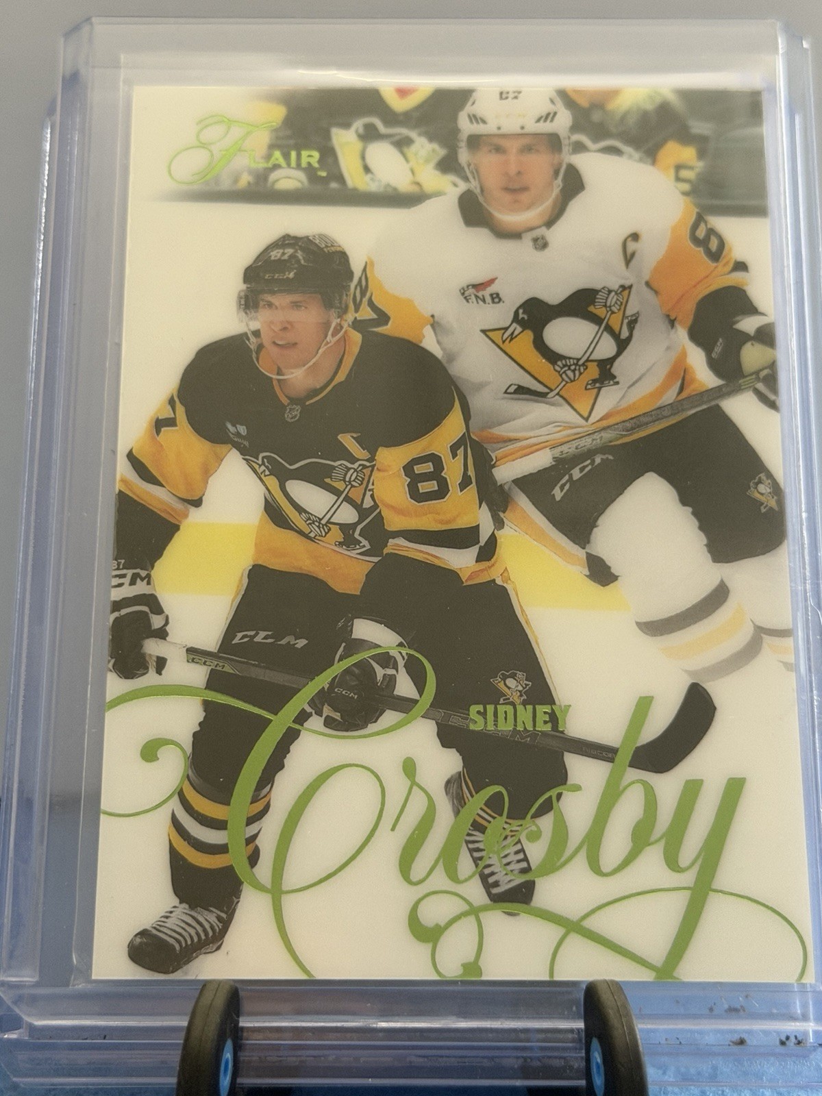 2025-26 Upper Deck Flair Sidney Crosby Forecheck 55/349 Penguins Image B Variant