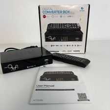 Ematic AT103B Digital Converter Box w/ Remote, Recording, Playback UNTESTED