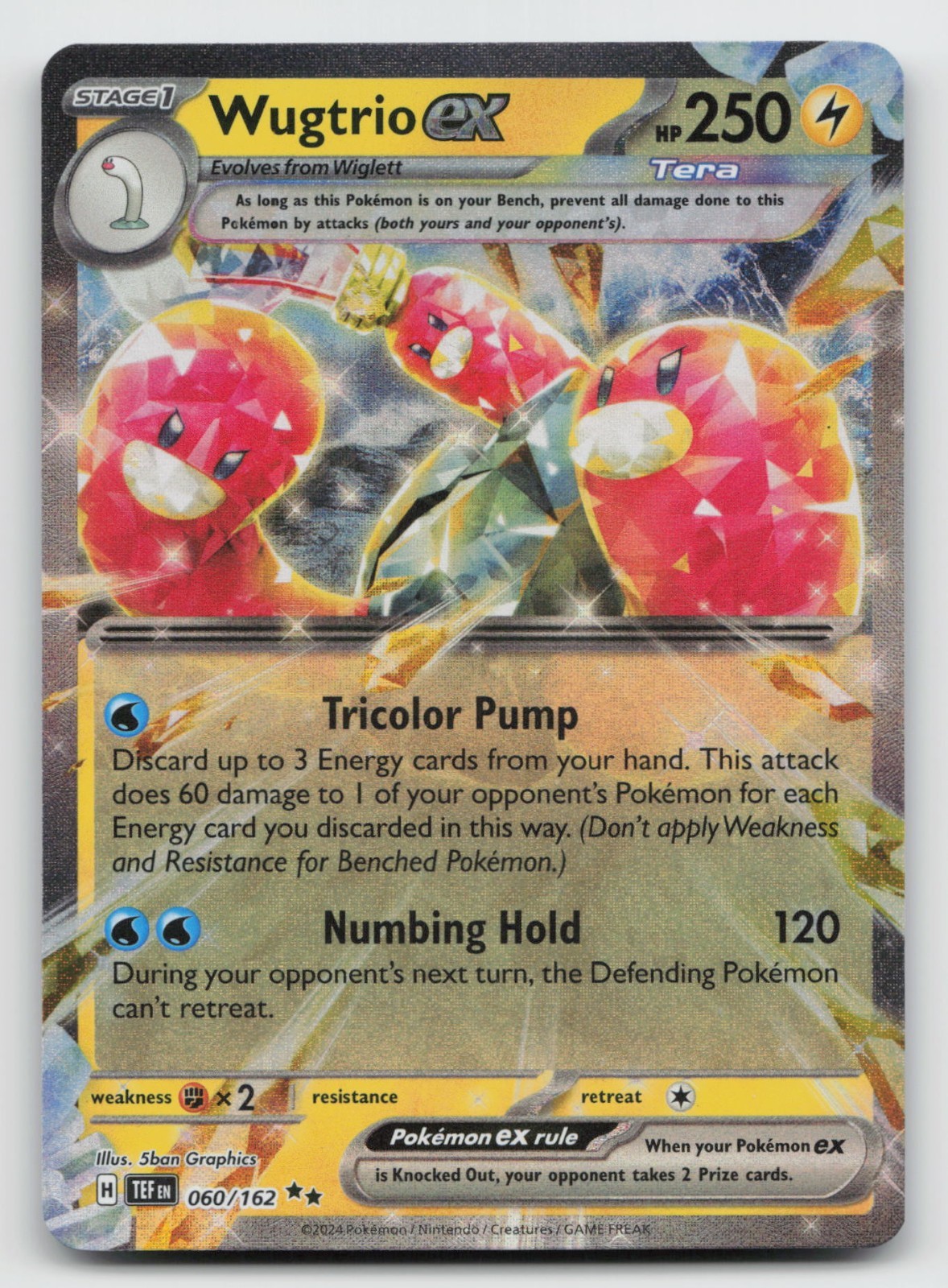 Pokemon TCG Temporal Forces Wugtrio EX 60/162 Ultra Rare NM