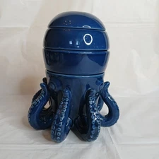 World Market Blue Octopus Porcelain Measuring Set Cups 1cup 1/2cup 1/3cup 1/4cup