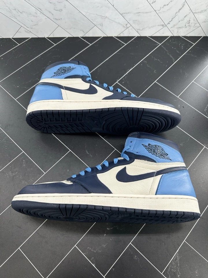 Nike Air Jordan 1 Retro OG High Obsidian UNC 2019 555088-140 Size 14 - Image 2 of 4