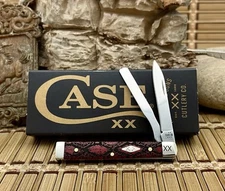 Case XX USA 2025 Red Bone Diamondback Snake Skin 1/500 Baby Doc Doctor Knife NEW