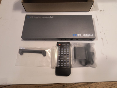 RiUiiN 4k 3x3 Wall Controller - Drive 9 HDMI Displays DP/USB-C/HDMI input FS!