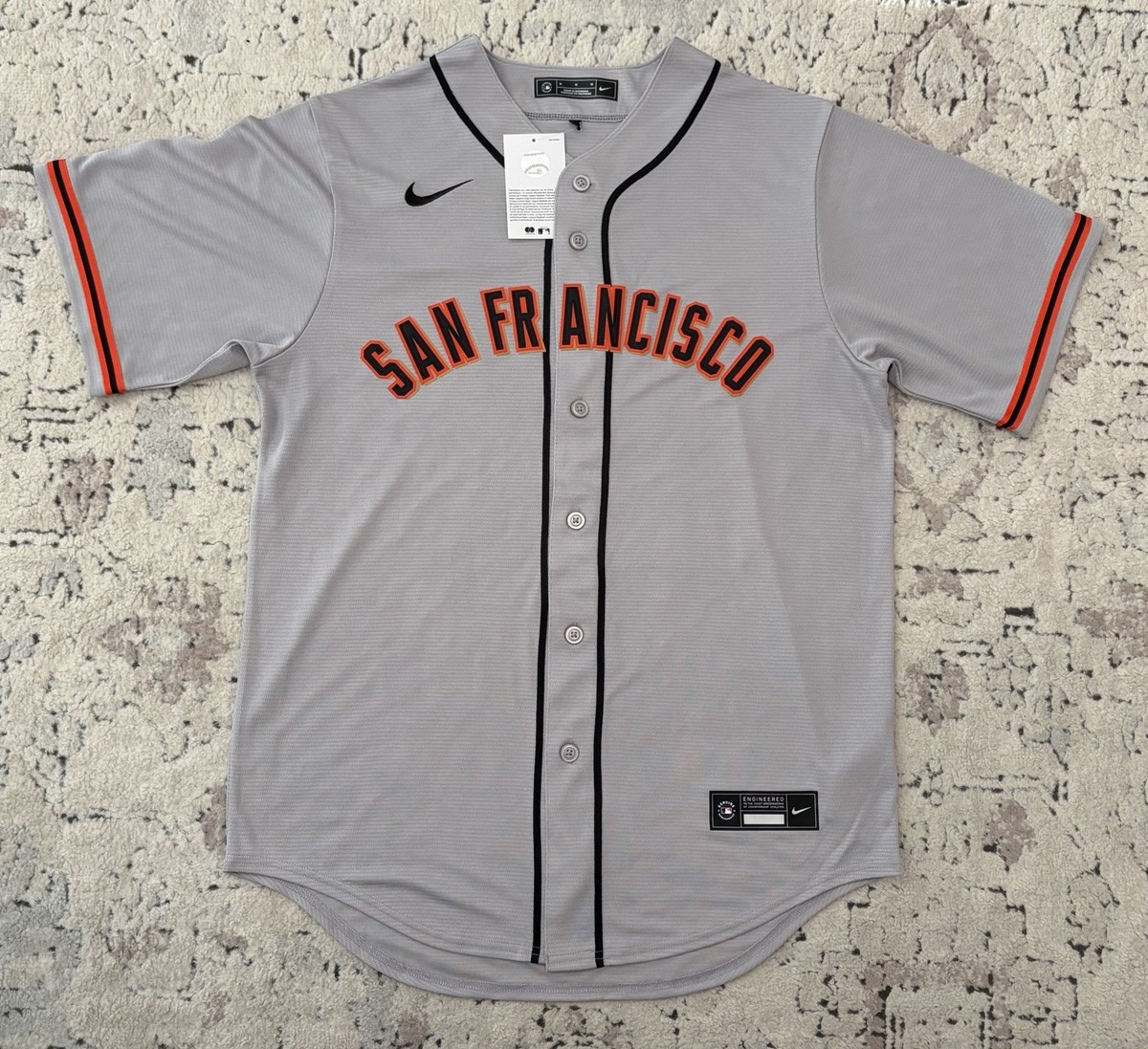 Nike Authentic San Francisco Giants Gray MLB Baseball Jersey Men's