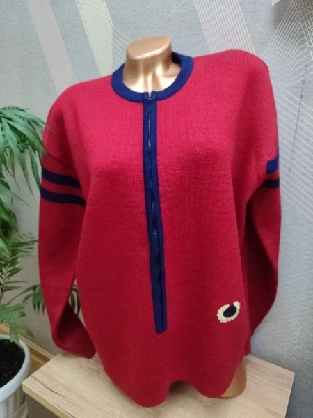 Women Carlo Pignatelli Sweater Red Wool 42 / XL /