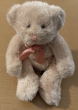 Russ Sitting Pink Bear Named Champagne 10"