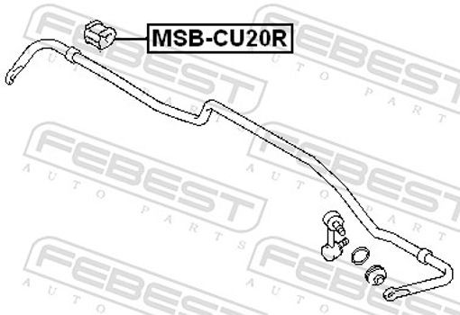 Fits FEBEST MSB-CU20R REAR STABILIZER BAR BUSH D16