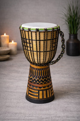 Hochwertige Djembe 60 50 40 30cm Afrikanische Trommel Bongo Schnitzerei Holz