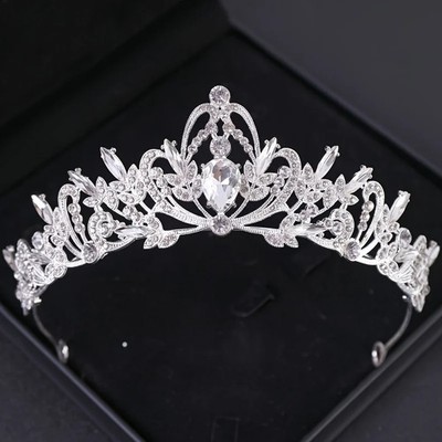 Bridal Headwear Purple-Colour Women's Grand Party Crown Birthday Tiaras