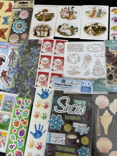 LARGE vintage Sticker Lot Hallmark Disney Jolee’s Glitter LOTS SEE ALL PICTURES!