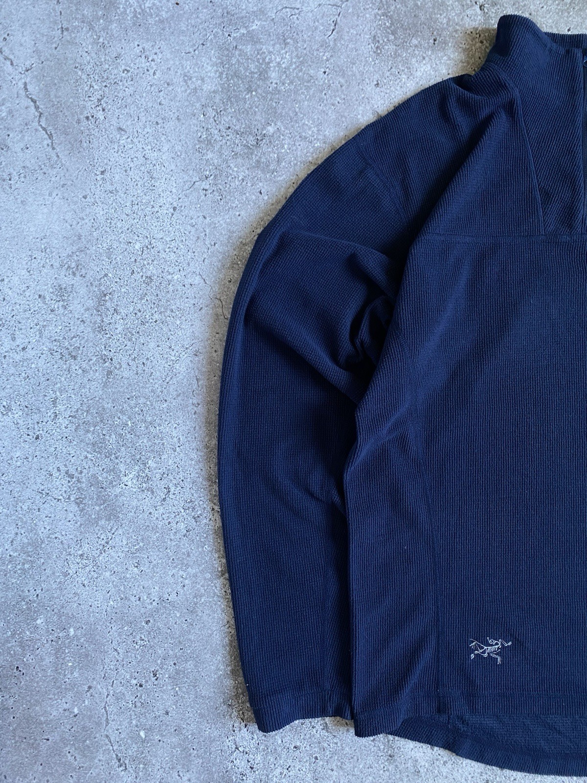 ARC'TERYX Giacca da viaggio vintage Arcteryx uomo blu 1 4 zip Polartec waffle pile taglia M