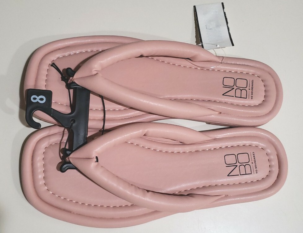 Sandali No Boundaries donna perizoma infradito infradito memory foam taglia 8 (lotto di 2)